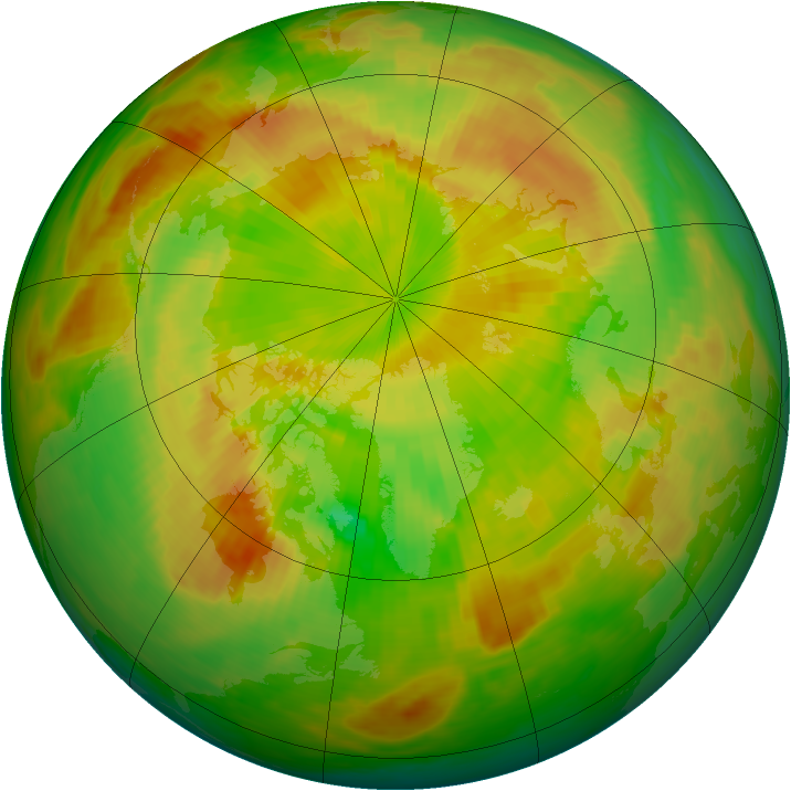 Arctic ozone map for 04 June 1987